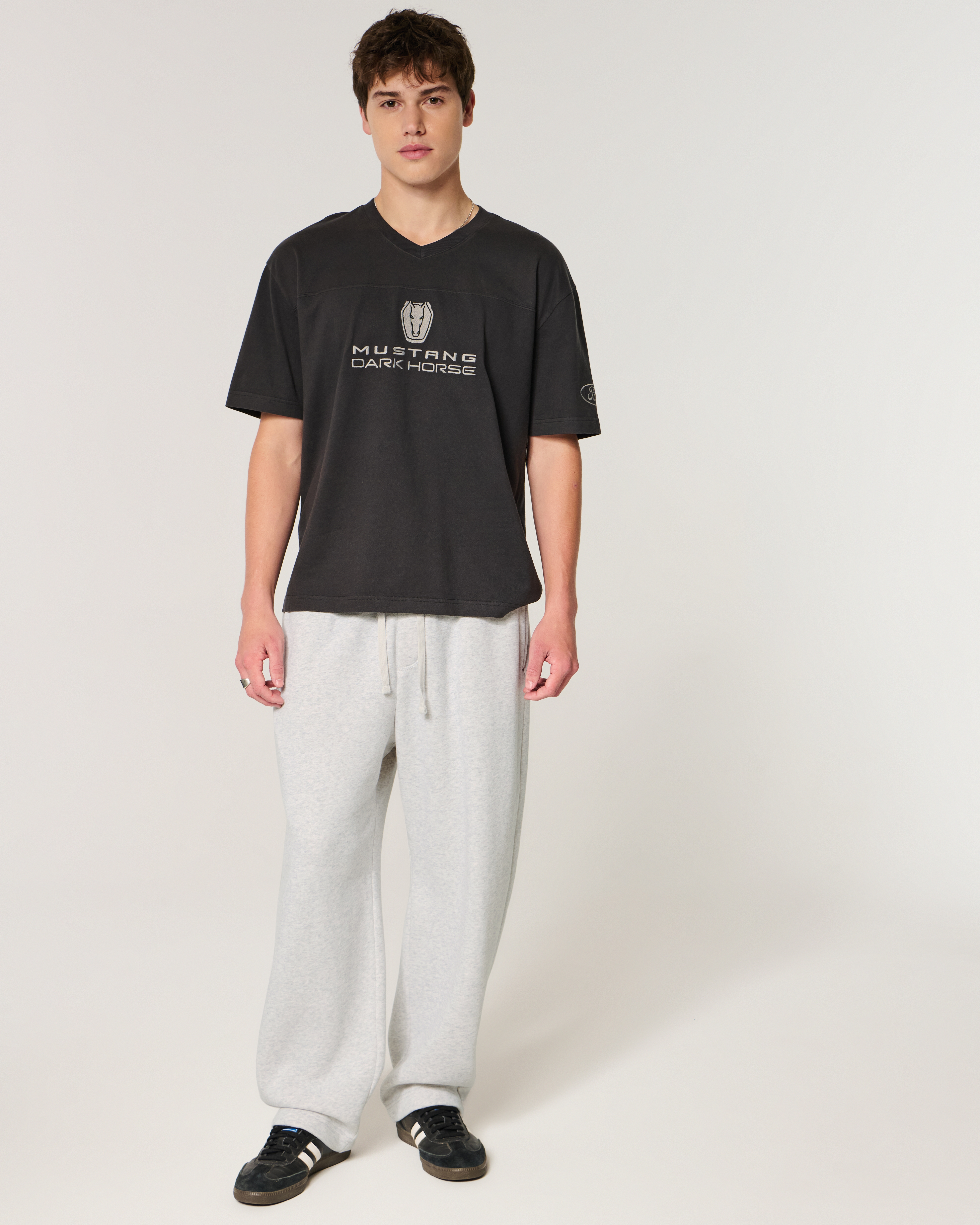 Embroidered Graphic Baggy Sweatpants