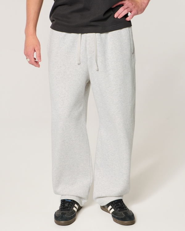 Embroidered Graphic Baggy Sweatpants, Light Heather Gray view 2