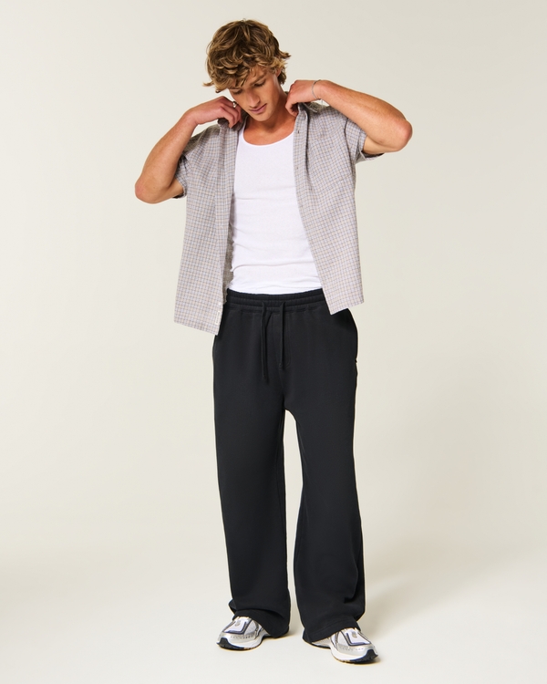 Hollister Feel Good Super Baggy Sweatpants, Washed Black view 1