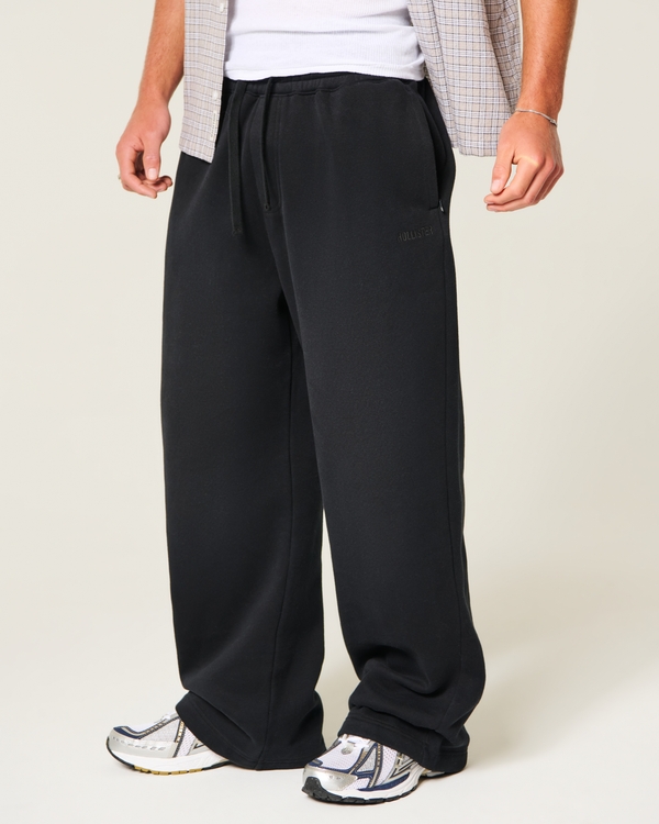 Hollister Feel Good Super Baggy Sweatpants, Washed Black view 2