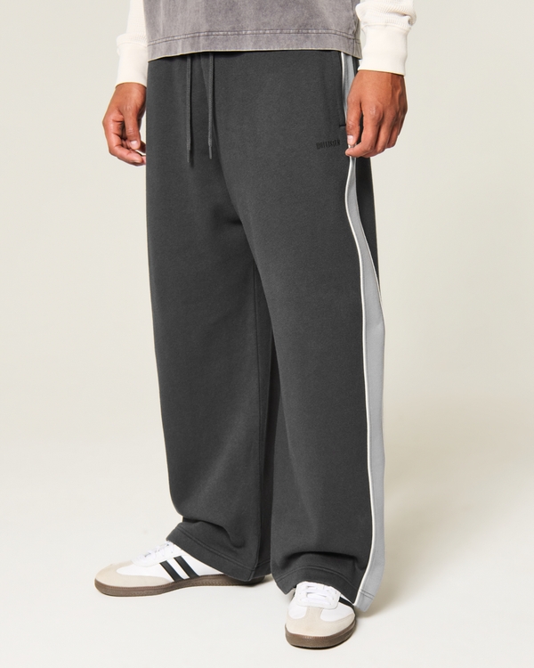 Hollister Feel Good Sport Blocking Super Baggy Sweatpants, Charcoal view 2