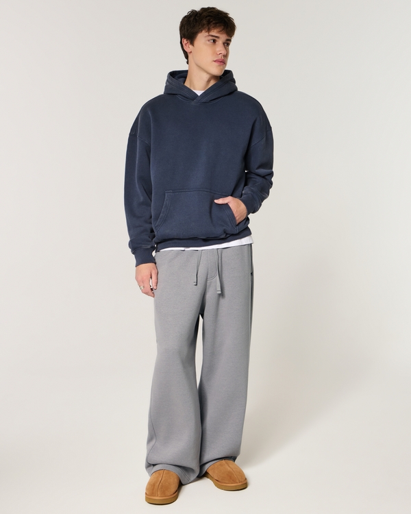 Hollister Feel Good Super Baggy Sweatpants, Charcoal view 1