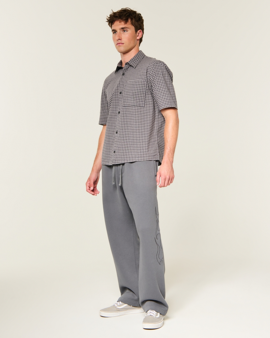 Hollister Feel Good Embroidered Graphic Baggy Sweatpants