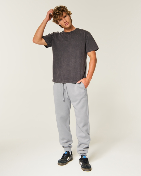 Relaxed Fleece Joggers, Gray view 1