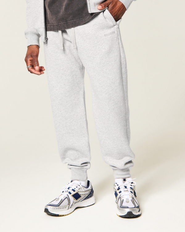 Relaxed Fleece Joggers, Heather Gray view 2