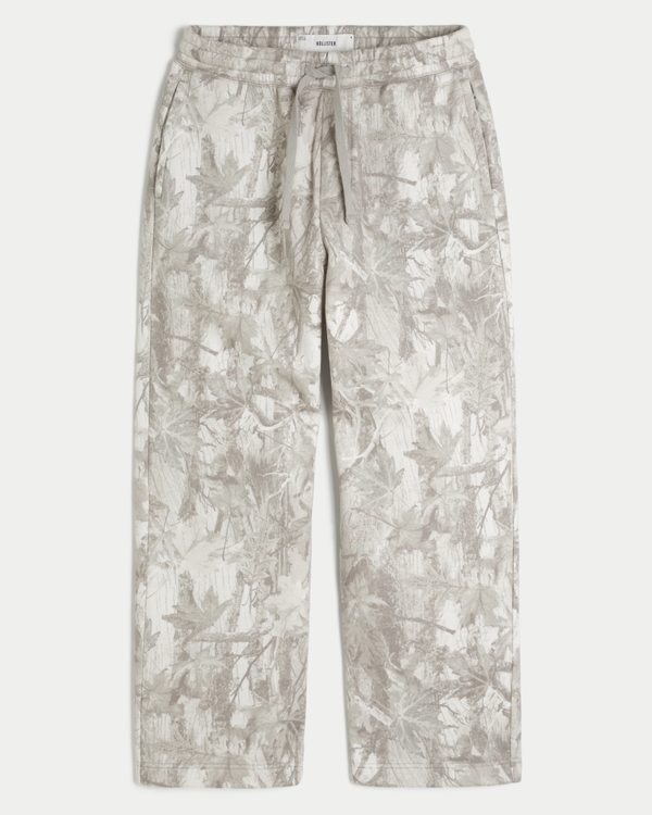 Hollister Feel Good Camo Baggy Sweatpants, Cream Camo view 1
