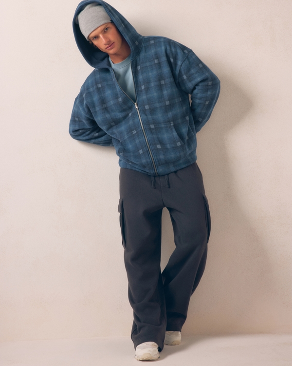 Super Baggy Cargo Sweatpants, Charcoal view 1