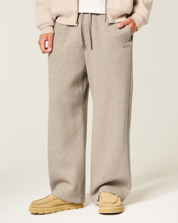 Hollister Feel Good Super Baggy Sweatpants, Light Heather Brown view 2