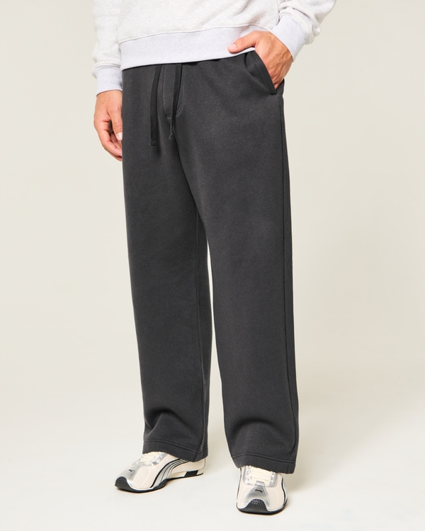 Back Pocket Graphic Baggy Sweatpants, Charcoal view 2
