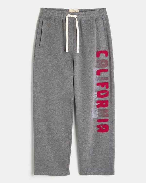 Vault Release Logo Graphic Baggy Sweatpants, Dark Grey view 1