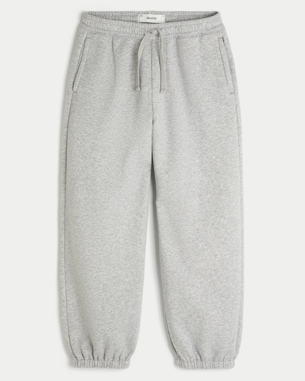 Super Baggy Cinch Fleece Joggers, Heather Gray view 1