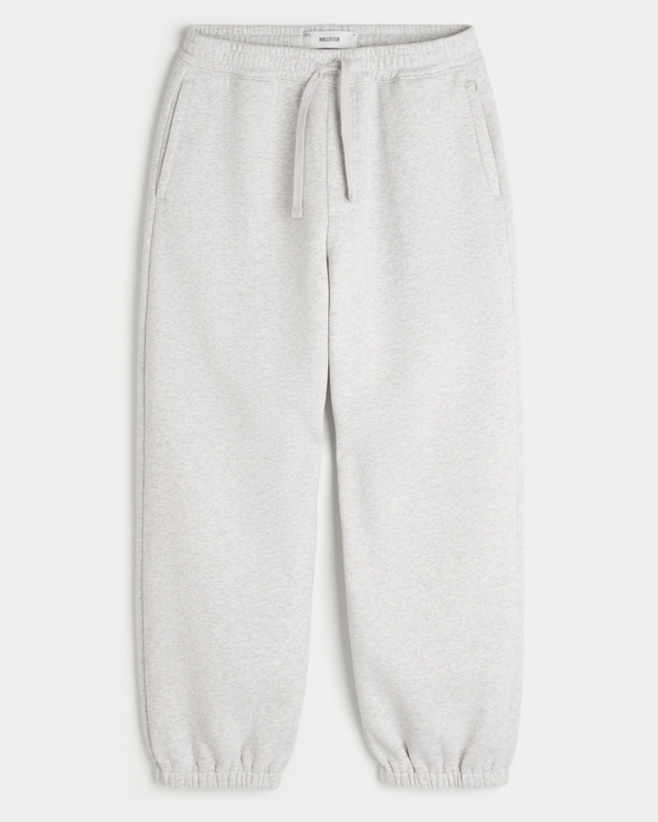 Chrome Back Pocket Graphic Super Baggy Cinch Joggers, Light Heather Gray view 1
