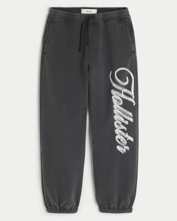 Chrome Graphic Super Baggy Cinch Joggers, Charcoal view 1