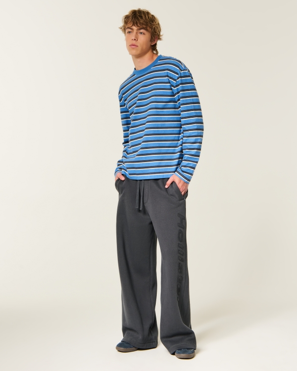 Logo Graphic Ultra-Baggy Sweatpants, Charcoal view 1