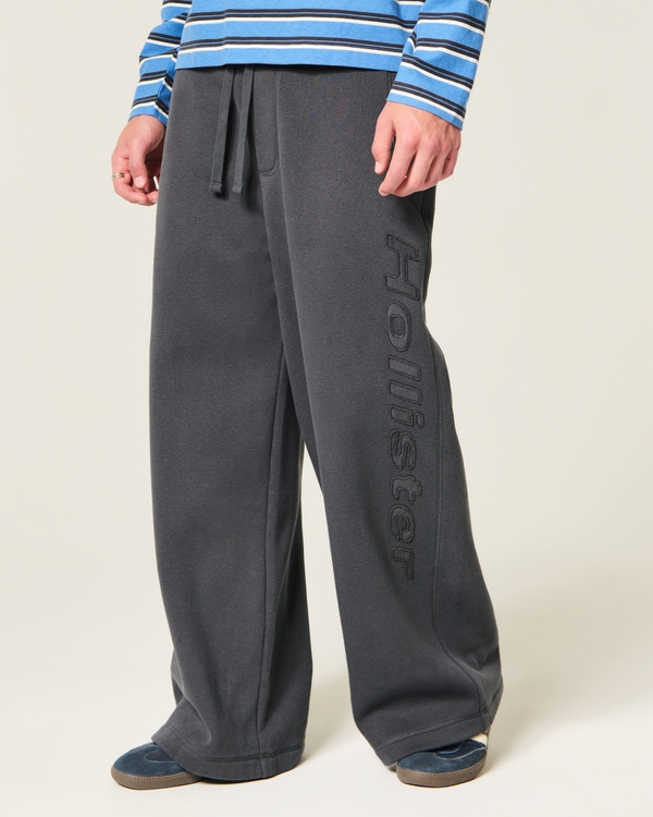 Logo Graphic Ultra-Baggy Sweatpants, Charcoal view 2