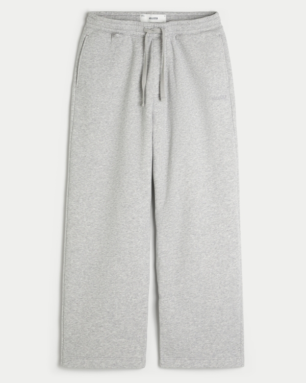 Hollister Feel Good Super Baggy Sweatpants, Heather Gray view 1