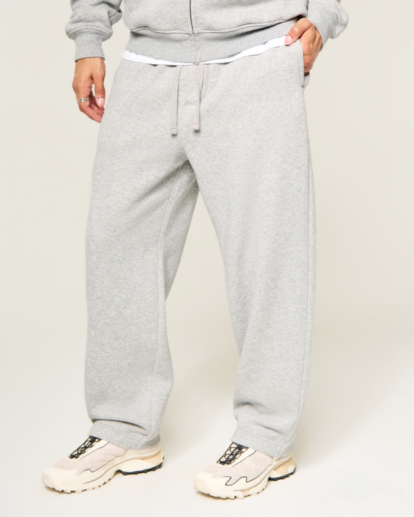 Hollister Feel Good Baggy Sweatpants, Heather Gray view 2