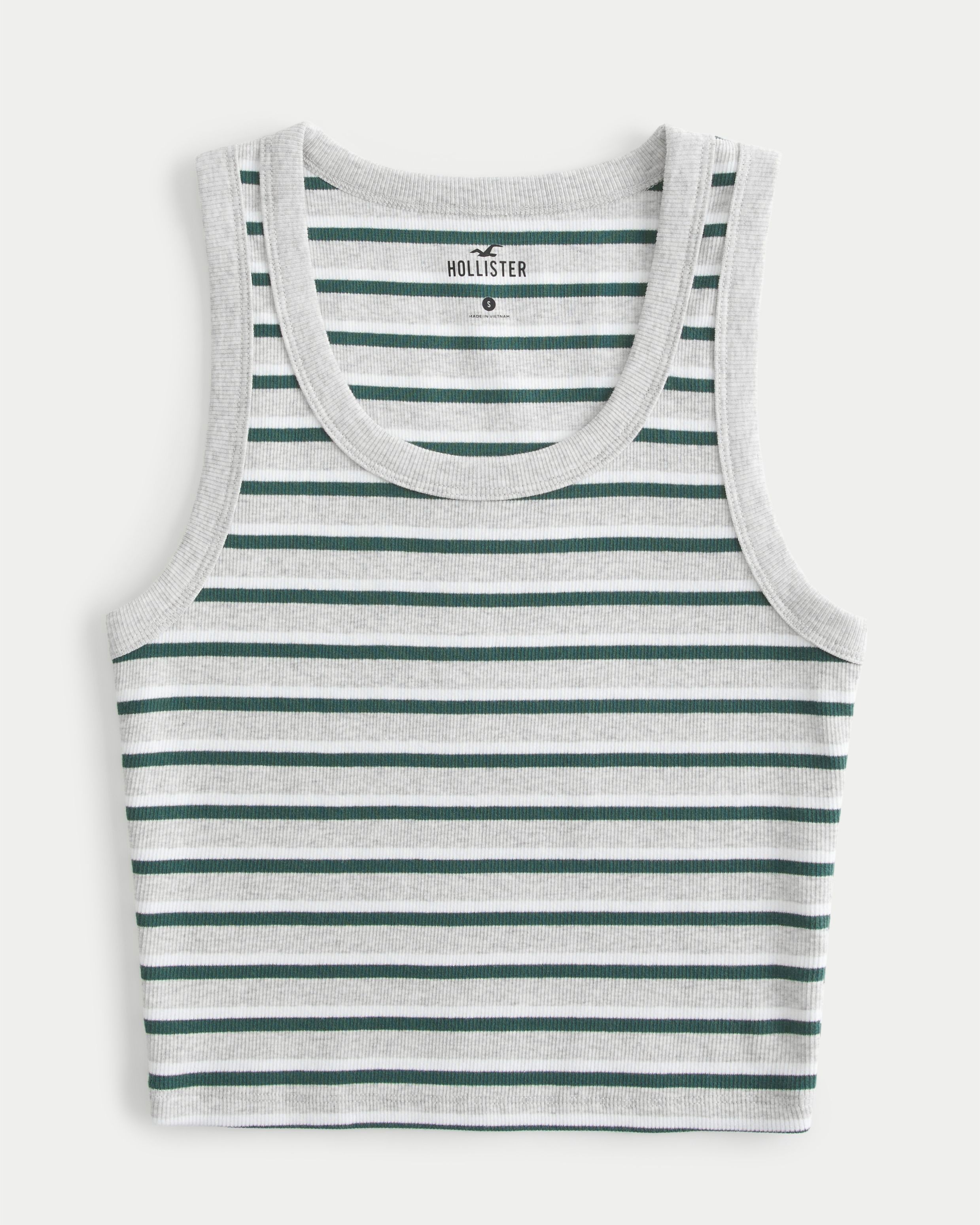 Ribbed Cotton Scoop Tank