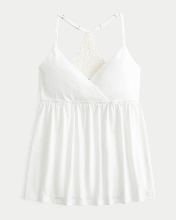 Women's Crochet-Style Back Babydoll Top | Women's Tops | HollisterCo.com