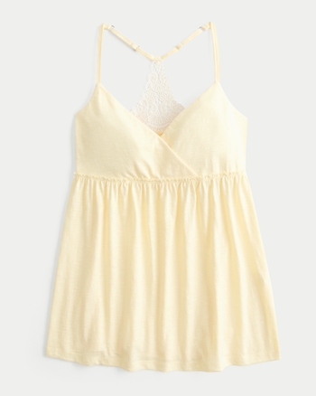 Women's Crochet-Style Back Babydoll Top | Women's Tops | HollisterCo.ca