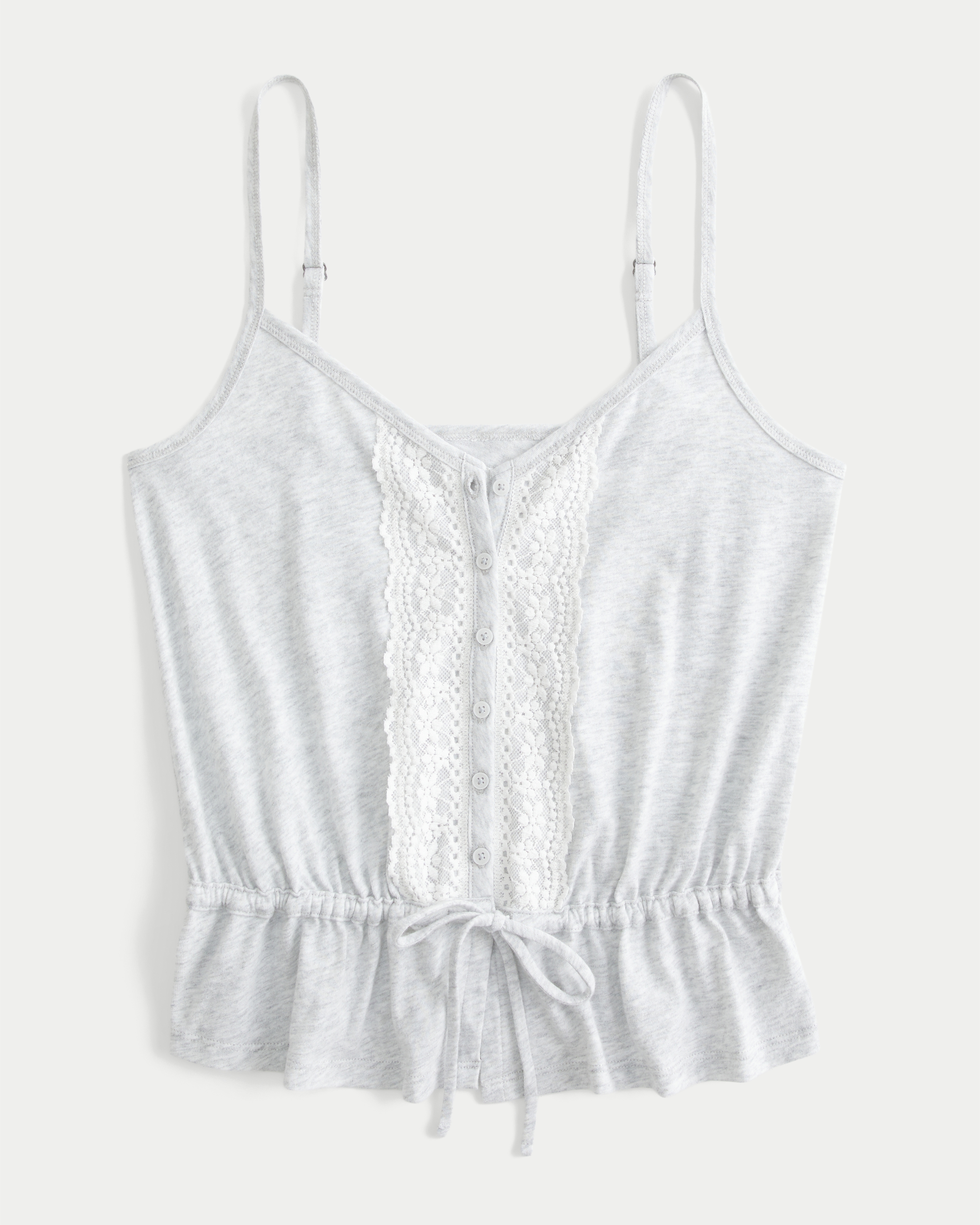 Lace Detail Peplum Top