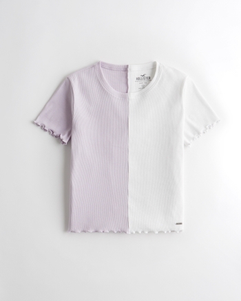 hollister must have crop baby tee