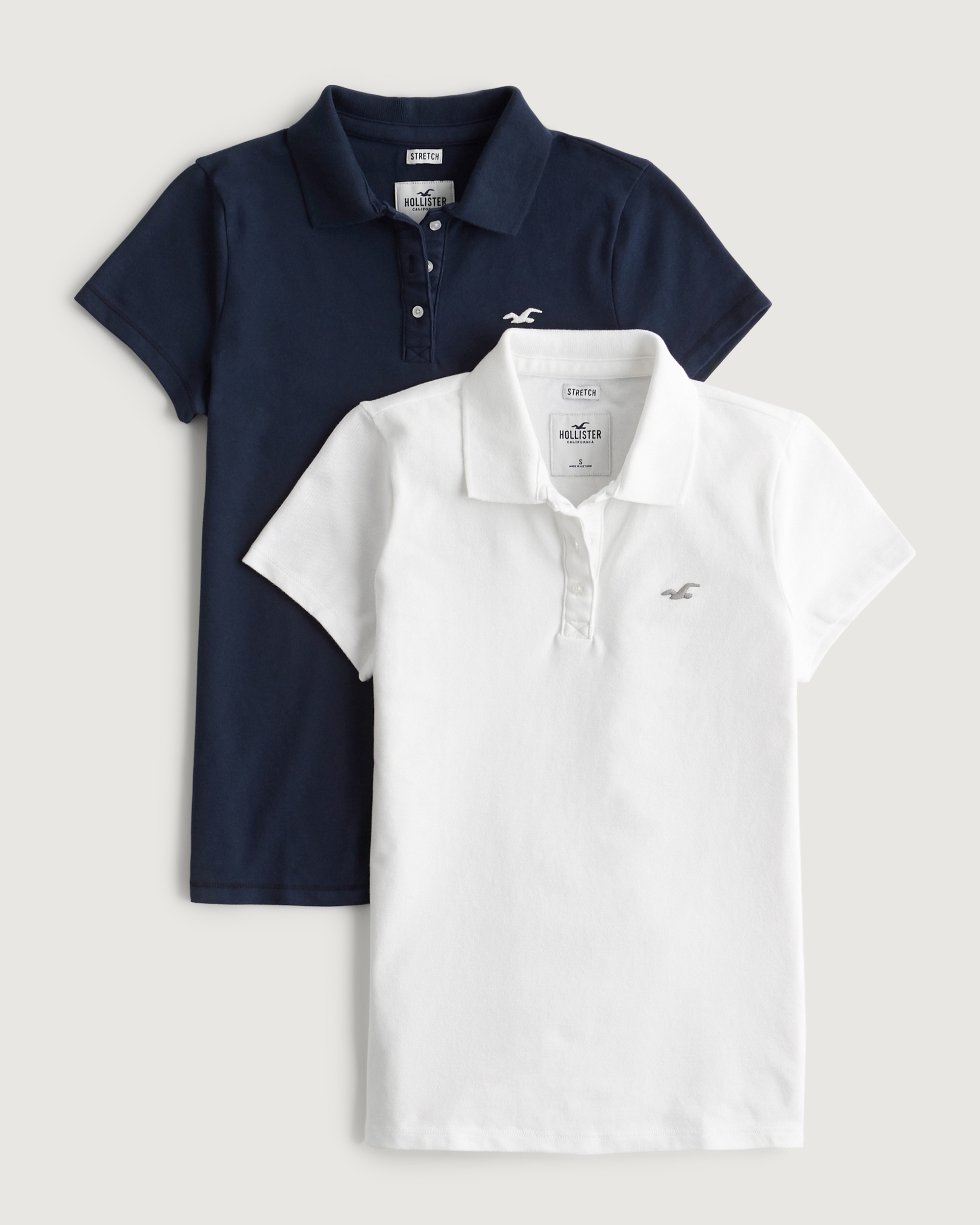 Hollister grey polo shirt online