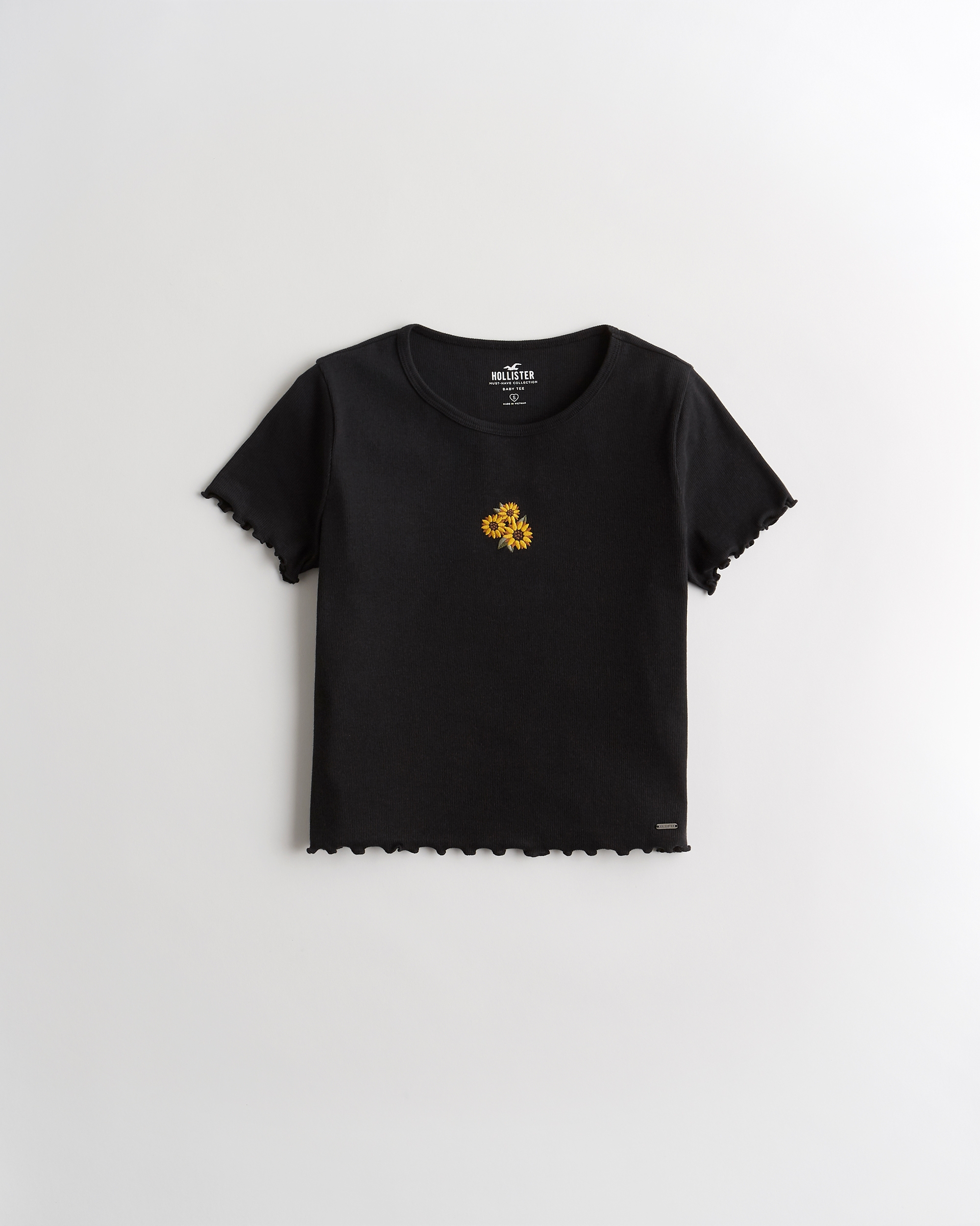 hollister must have crop baby tee