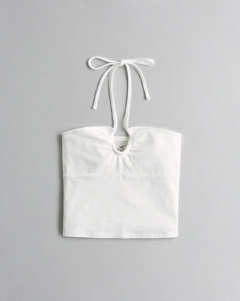 Hollister white hotsell halter top