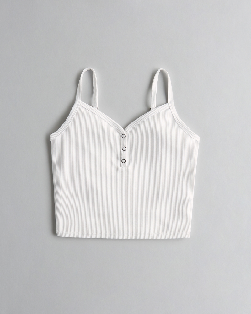 Women's Ribbed Seamless Henley Cami Women's Sale