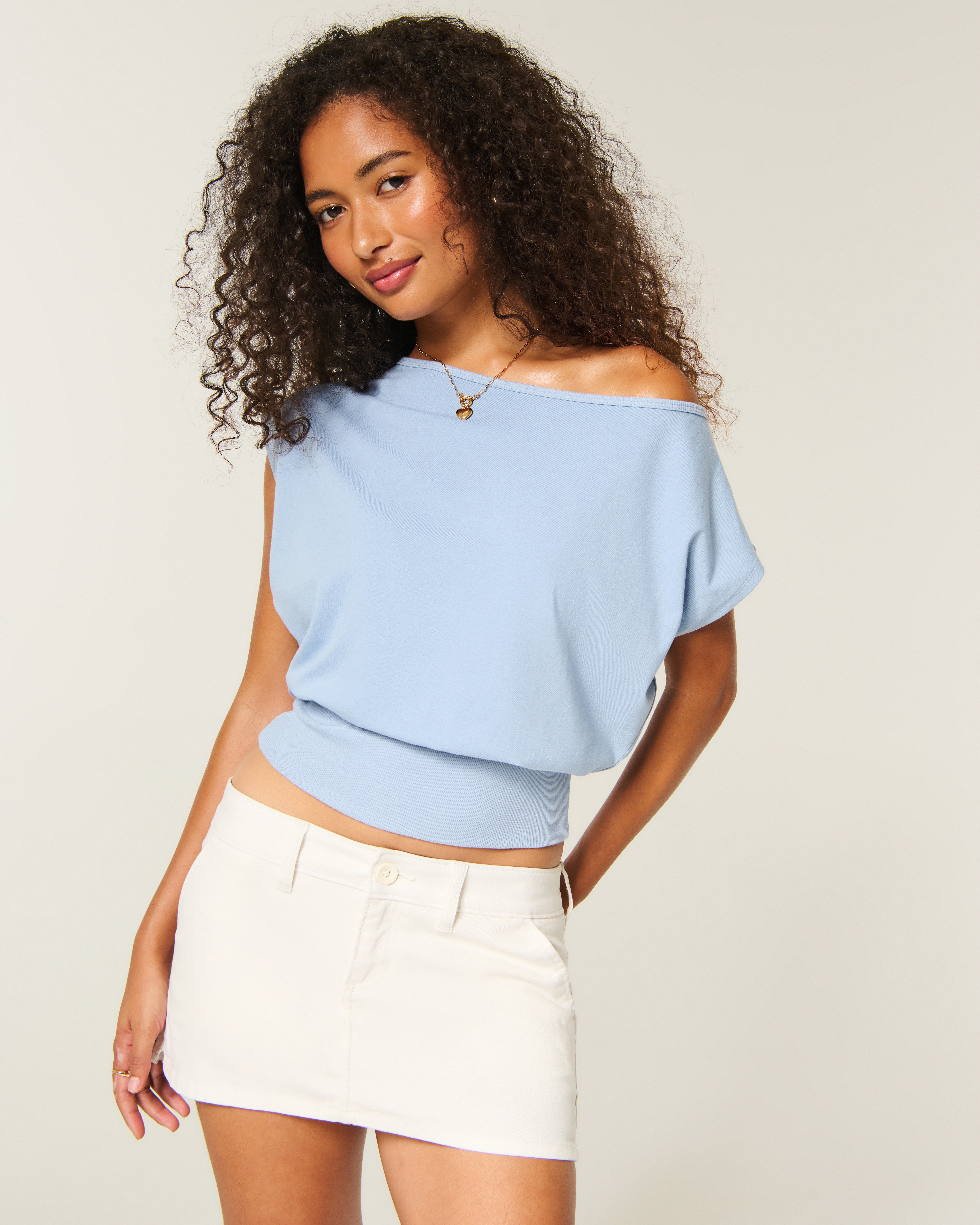 Banded Off-the-Shoulder Top