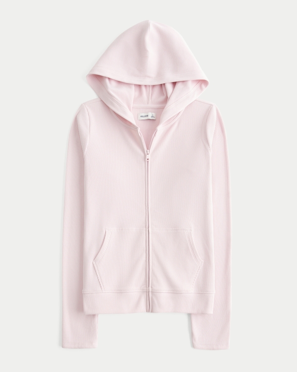 Seamless Fabric Zip-Up Hoodie