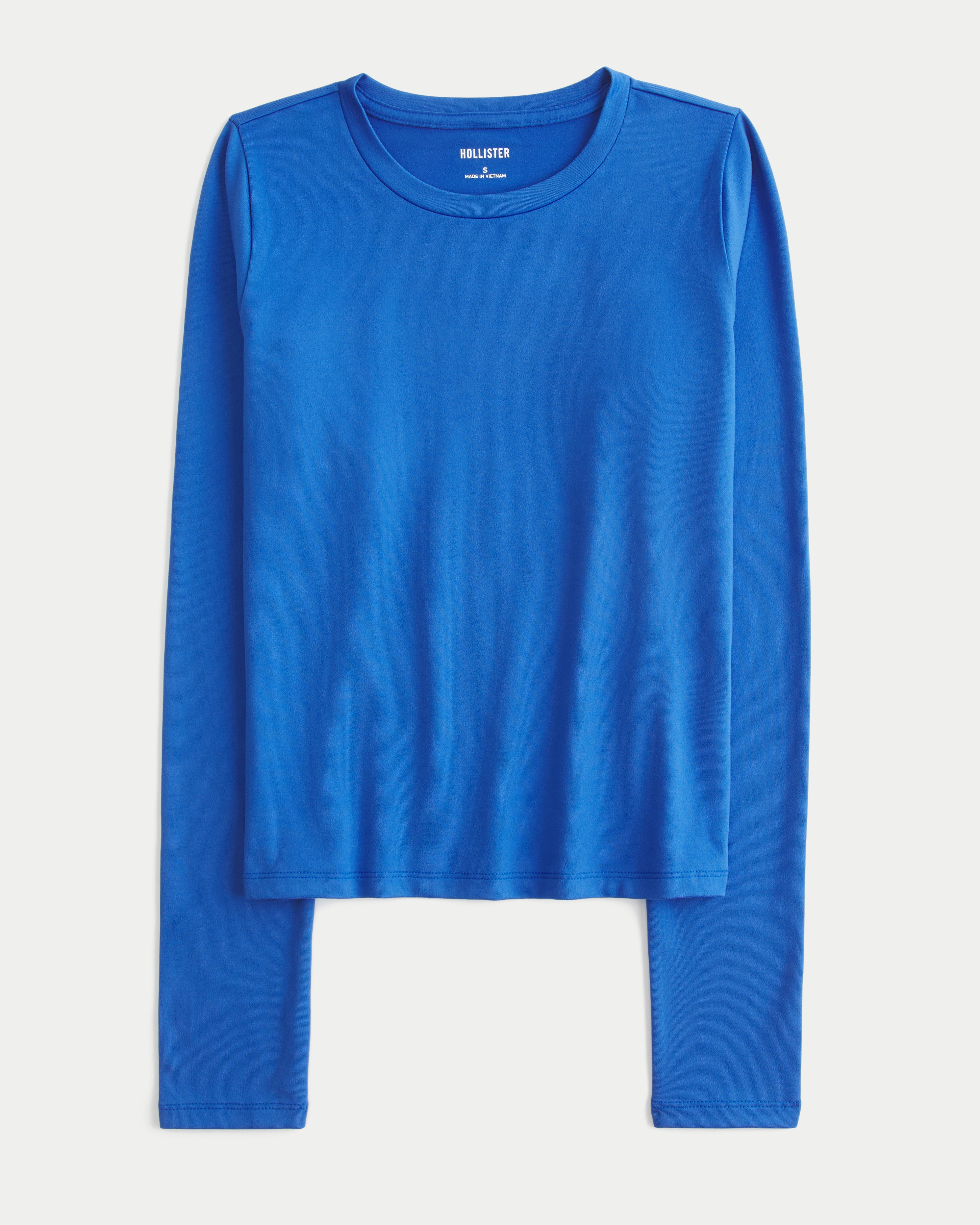 Long-Sleeve Seamless Fabric Crew T-Shirt
