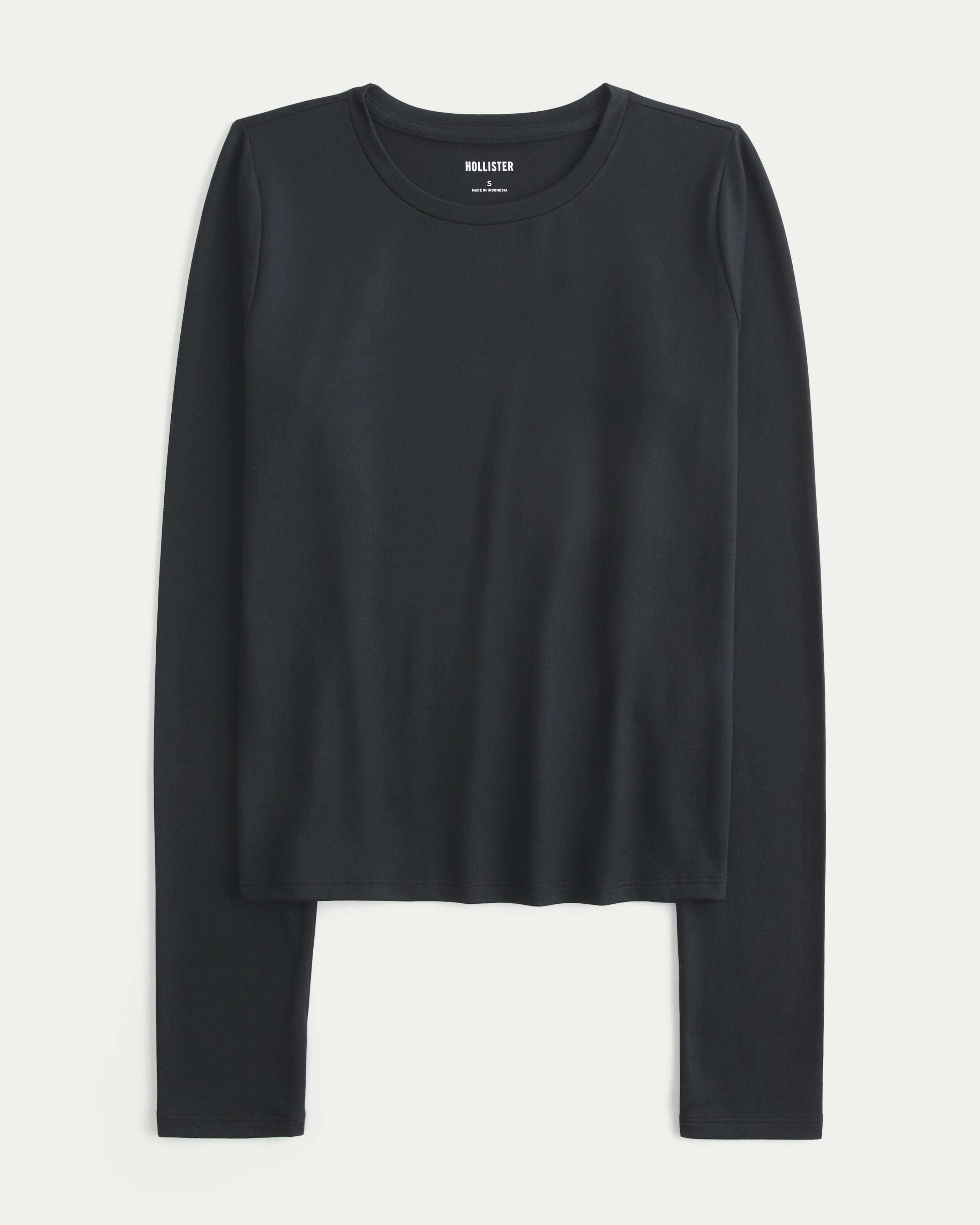 Long-Sleeve Soft Seamless Fabric Crew T-Shirt