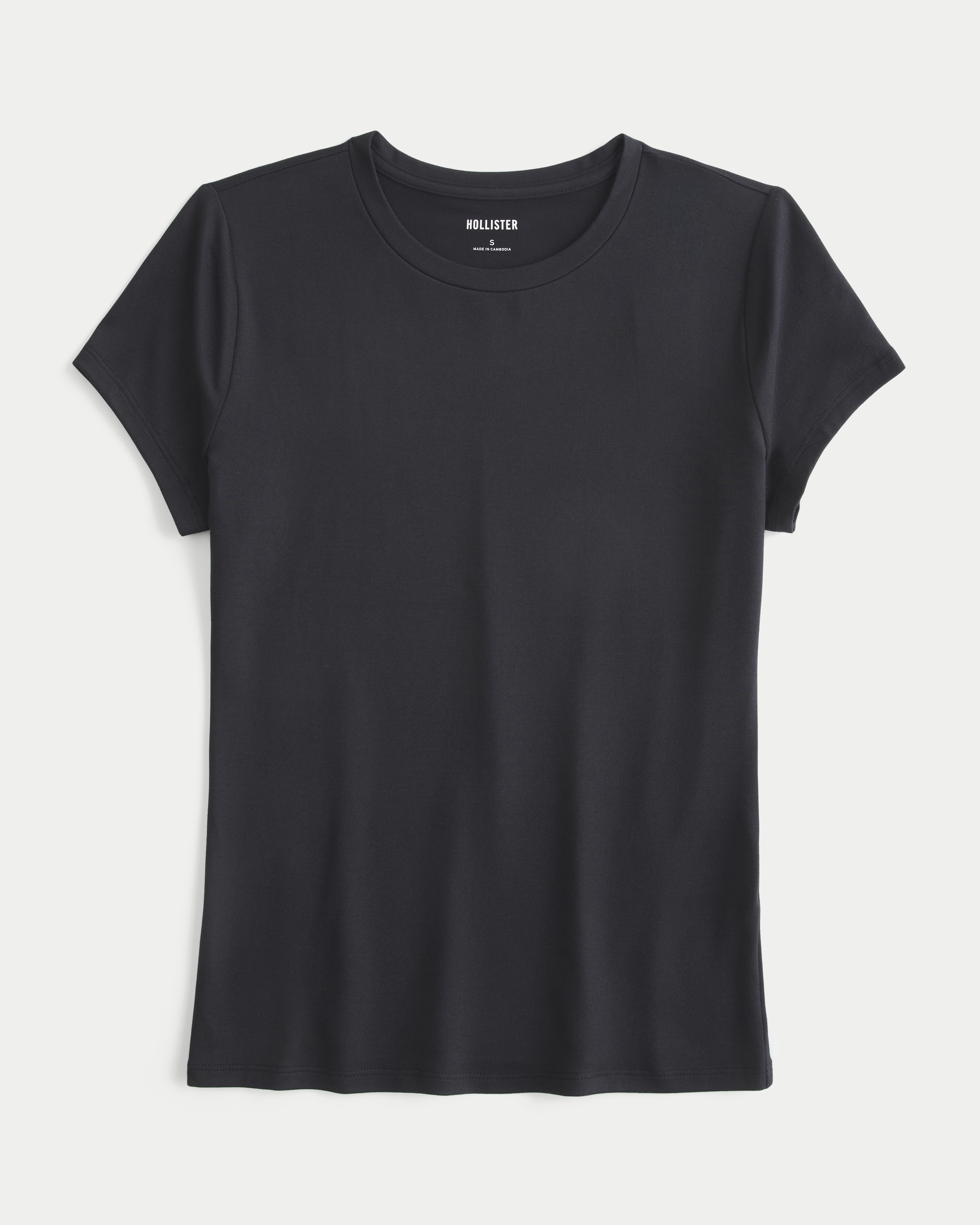 Soft Seamless Fabric Tuckable Crew Baby Tee
