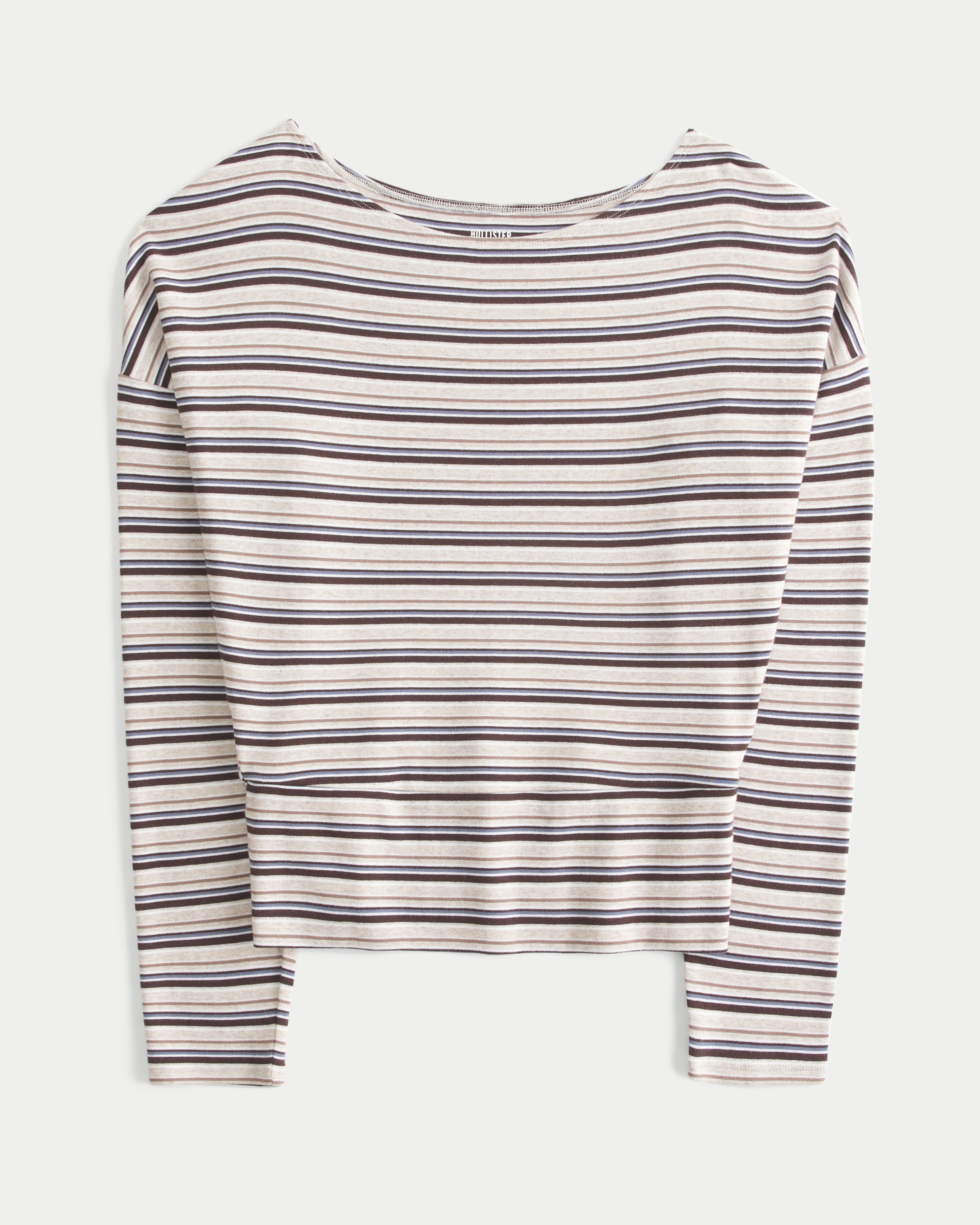 Long-Sleeve Off-the-Shoulder Banded Knit Top