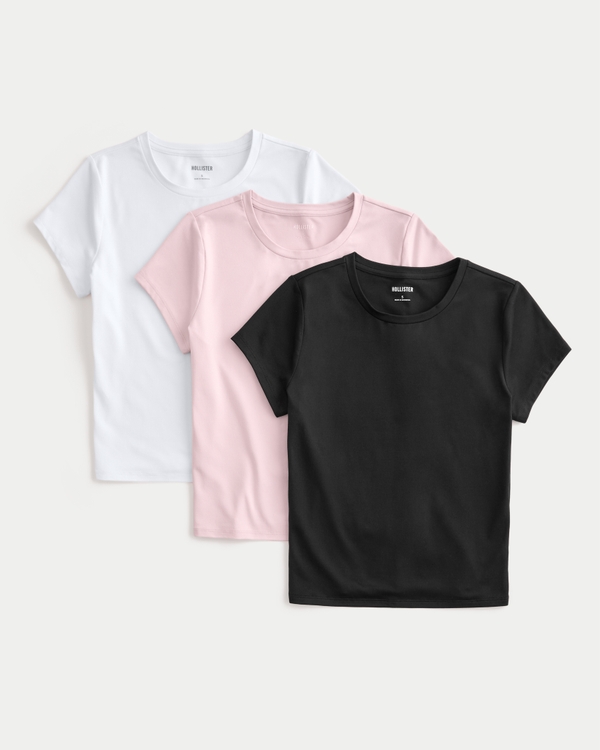 Seamless Fabric Crew Baby Tee 3-Pack, Multi view 1