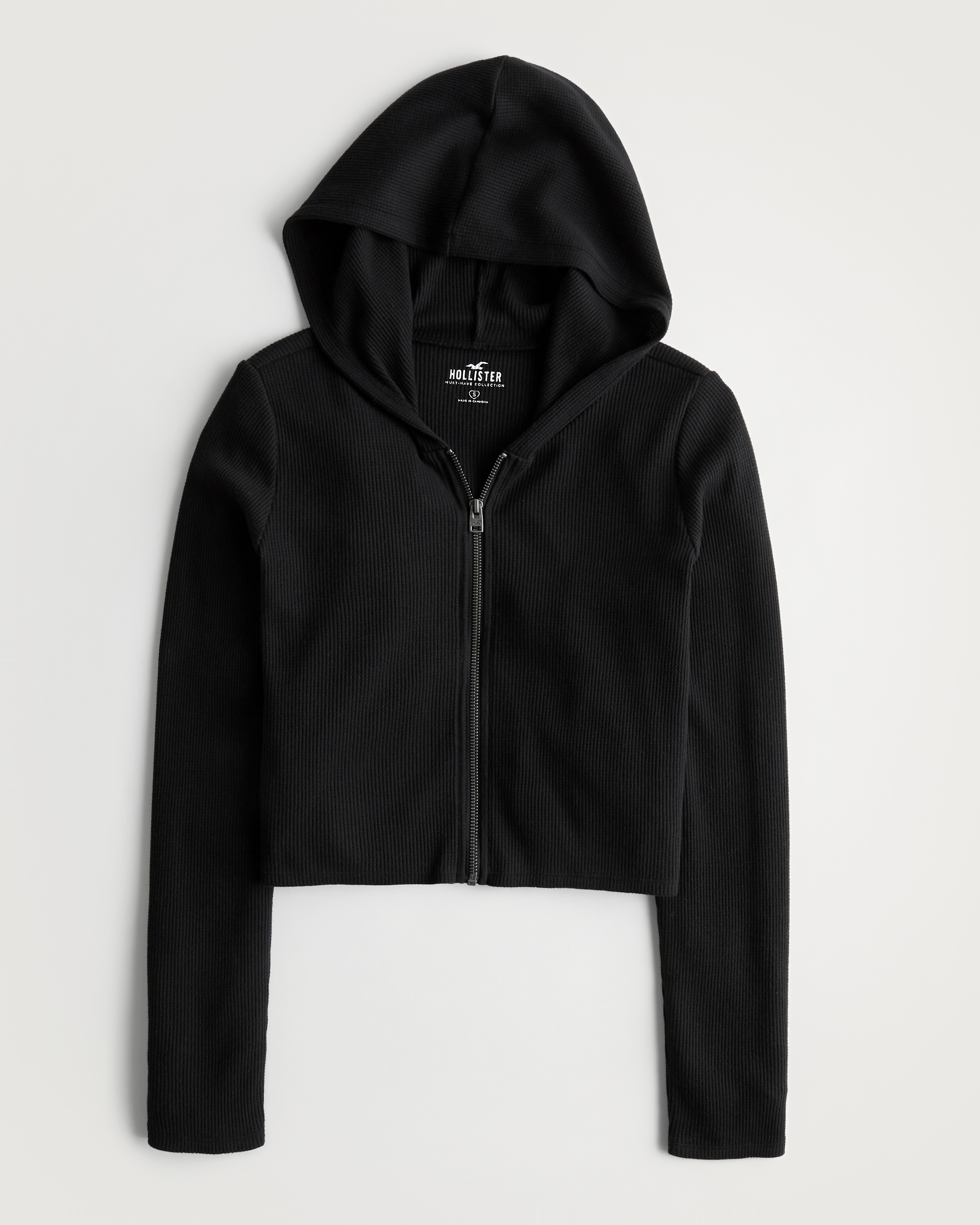 Waffle Full-Zip Hoodie