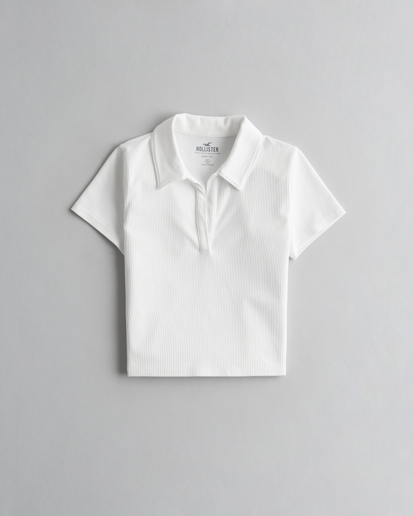 Weiß XS Hollister Poloshirt Rabatt 68 % DAMEN Hemden & T-Shirts Poloshirt Basisch 