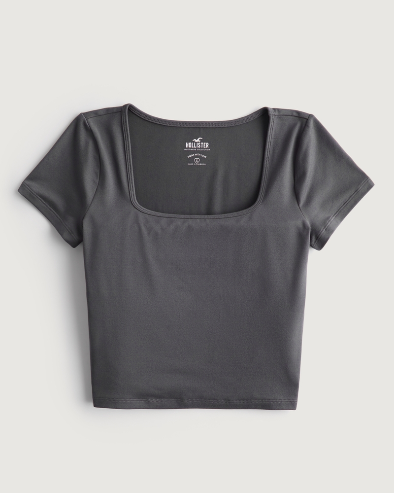 Hollister black clearance crop top