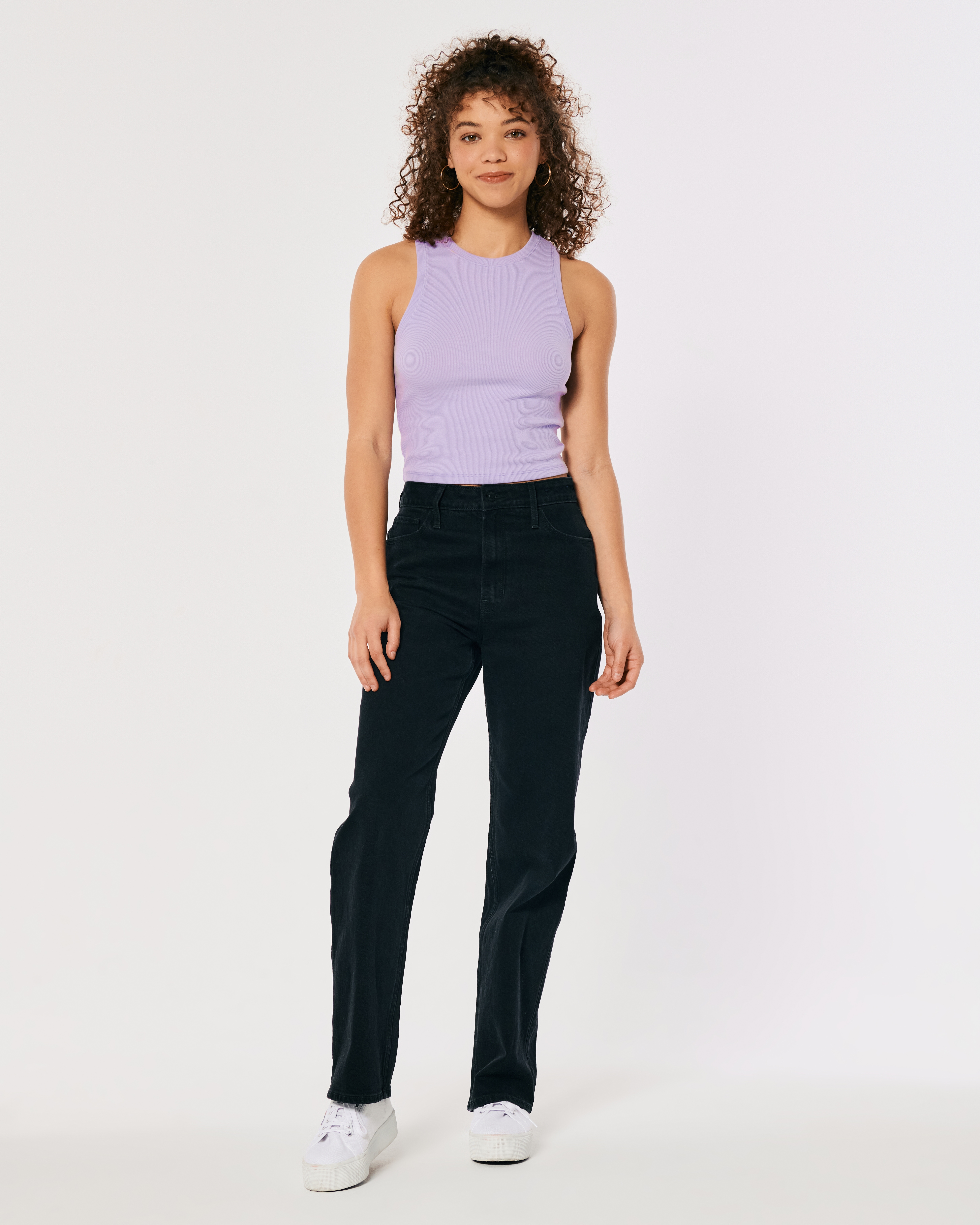 Ribbed High-Neck Tank