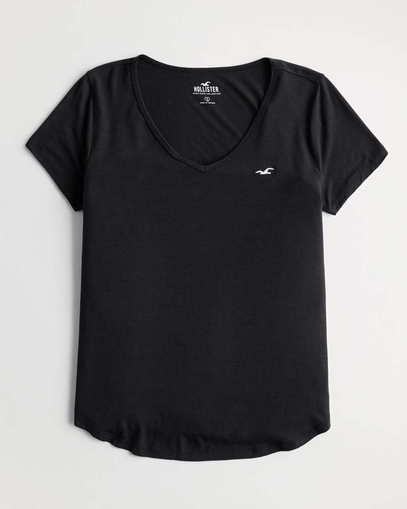 Women's Easy Logo Icon V-Neck T-Shirt, Women's Tops