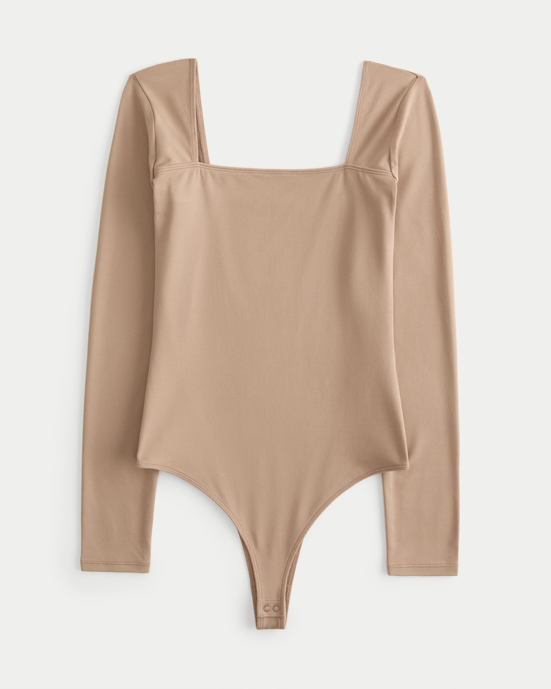Women's Seamless Fabric Square-Neck Bodysuit