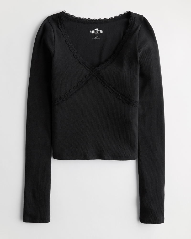 Hollister black store long sleeve