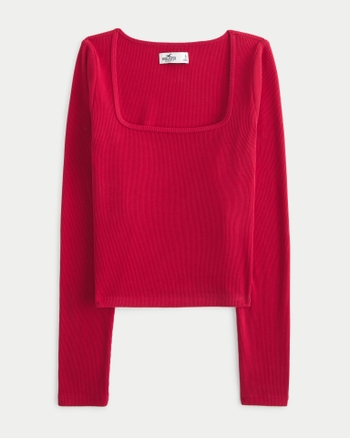 Hollister square neck clearance top