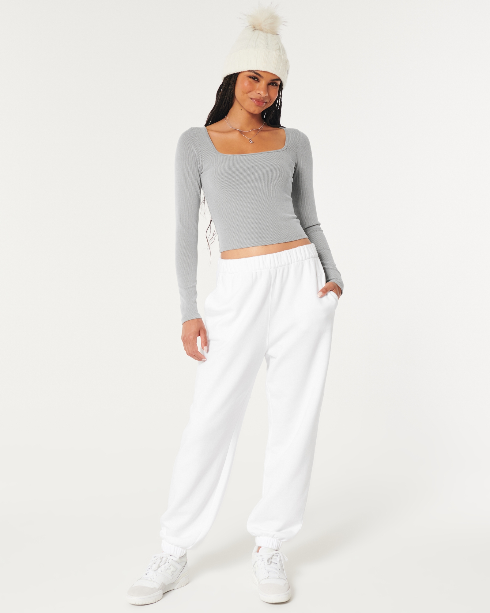 Hollister White Square Neck Cropped Corset Tee Size L - $8 (69% Off Retail)  - From Abbey