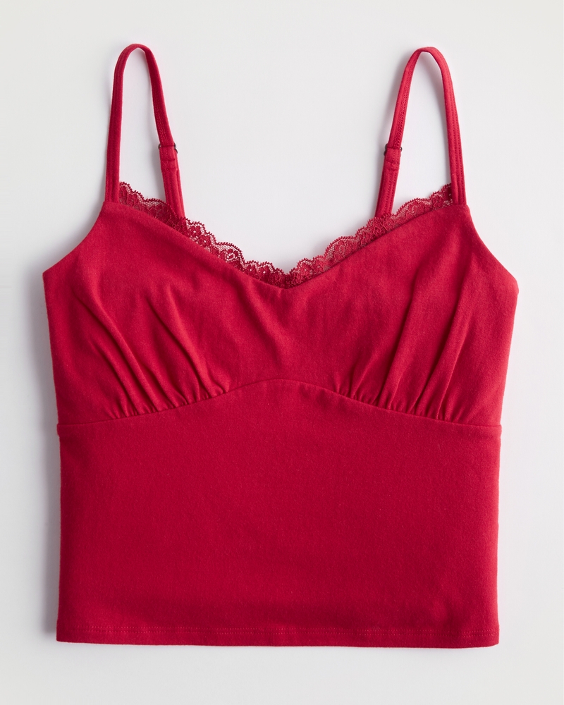 Women's Lace Trim Cami Women's Tops HollisterCo.ca