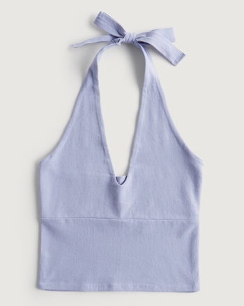 Women s V Neck Halter Top Women s Tops HollisterCo