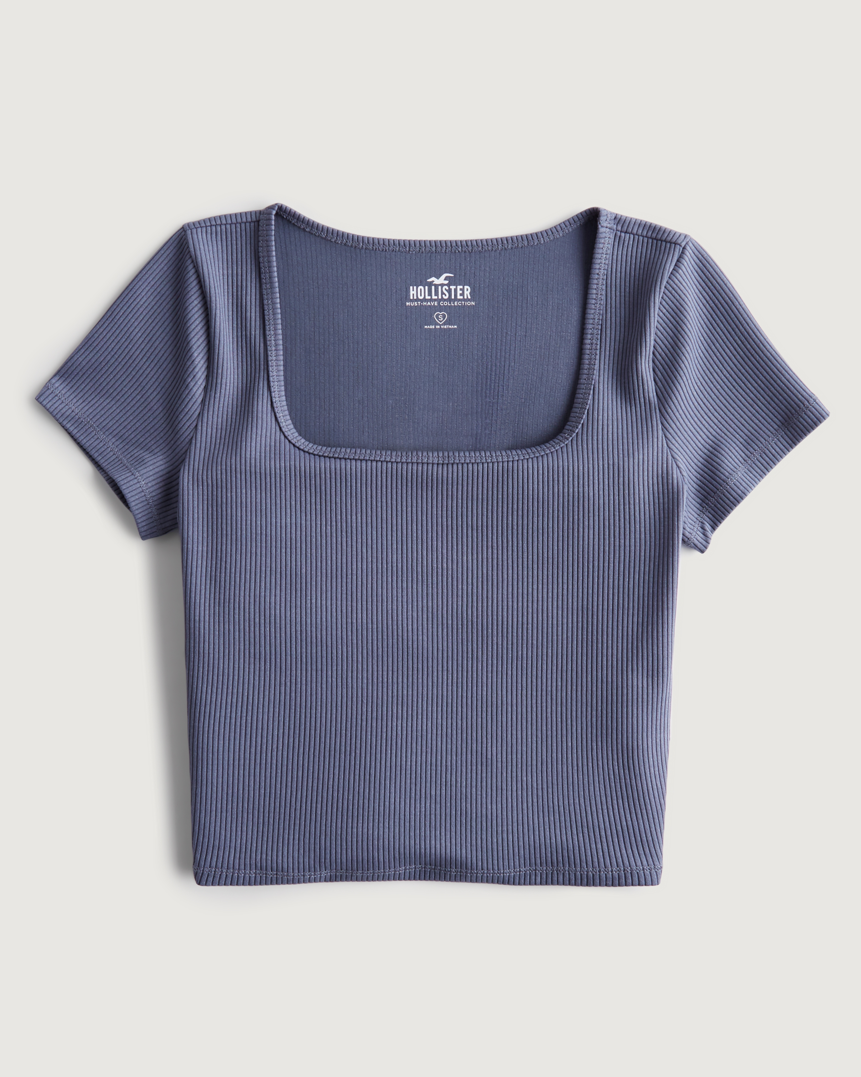 Women's Seamless Fabric Square-Neck Baby Tee, Women's Tops