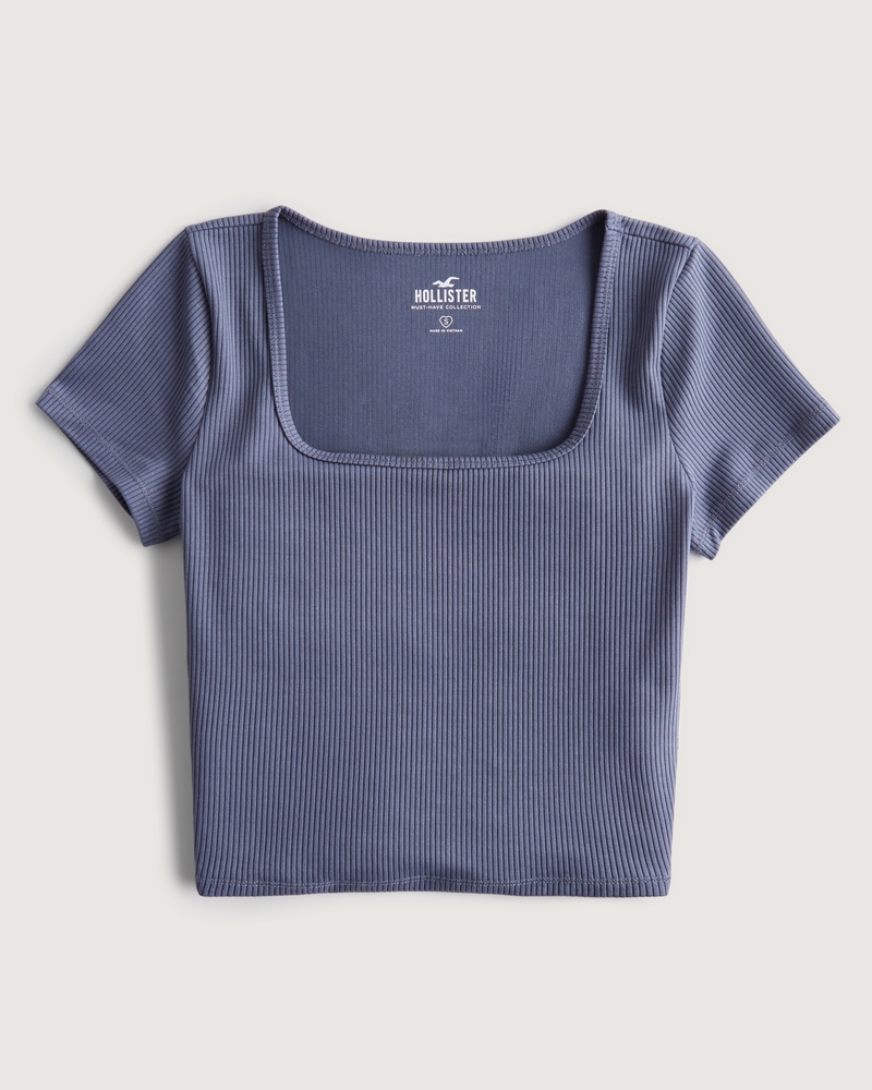 Hollister square neck deals top